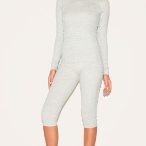 Ash Grey Sculpt Pedal Pusher Leggings