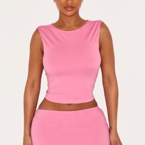 Shape Pink Sculpted Longline Racer Top