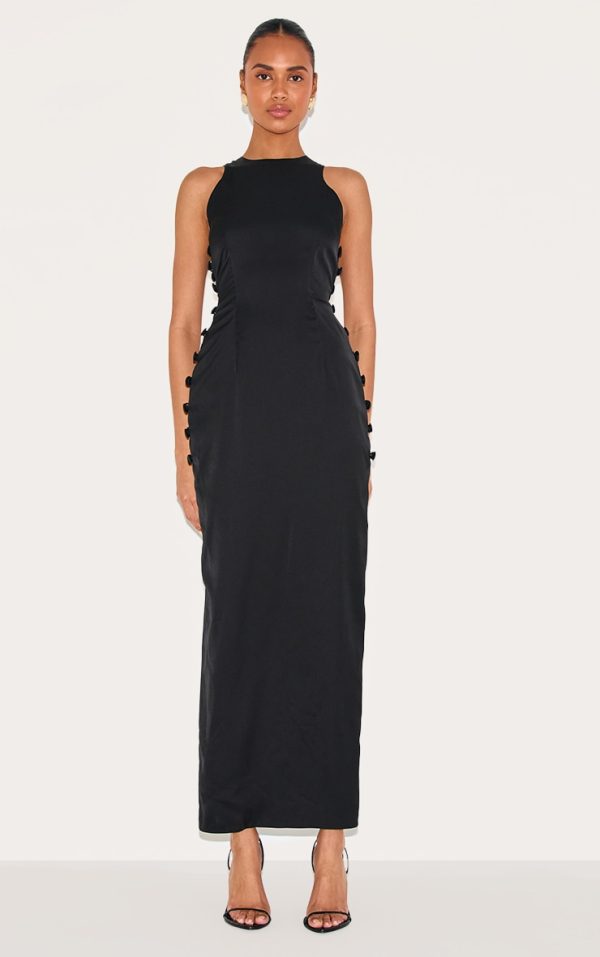 acb14157c39ff24bbaa96a3b4bd15f891a883dbf_CNM0544_1_black_woven_racer_button_detail_midaxi_dress
