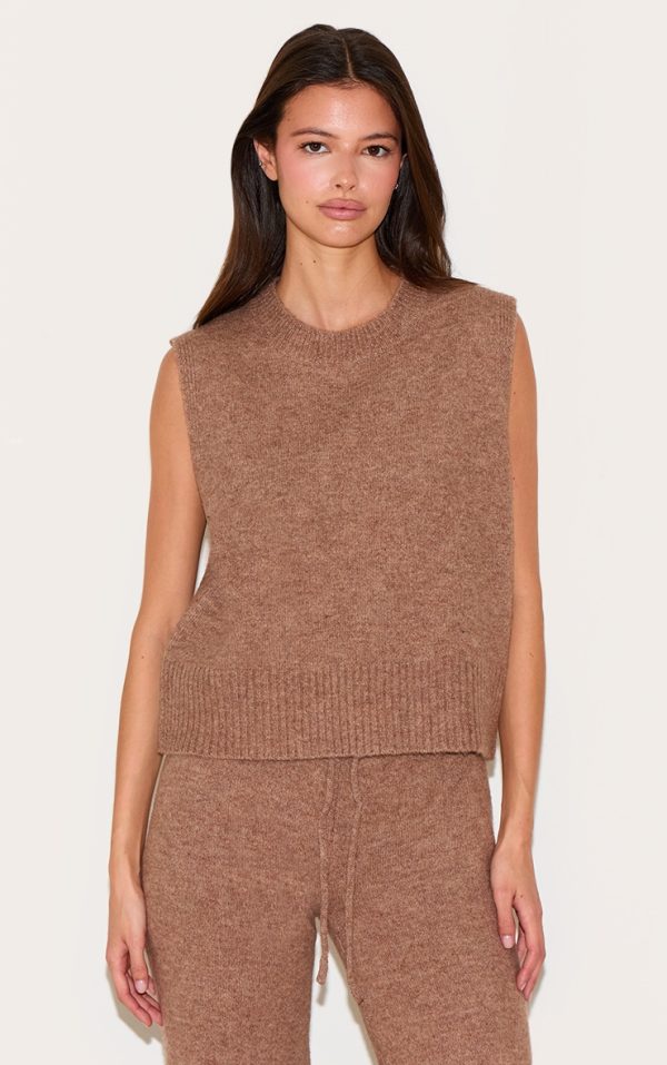 ad43ed446491cf517961bfb6230891a20ab8c24a_CNL9596_1_mocha_marl_soft_knit_high_neck_sleeveless_top
