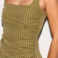 adb9c91a729aa8e4d812c44b134febea6d619f67_CNM4530_4_tall_moss_green_check_squre_neck_ruched_top