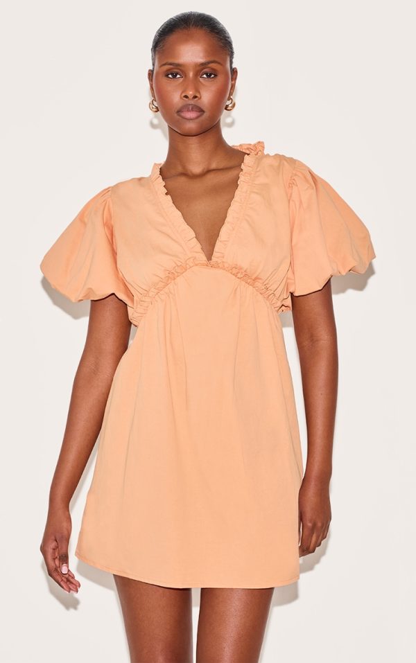 adc8a4f7bd9a0a013bab47af8274a8af2e549d06_CNM4345_1_orange_cotton_gathered_a_line_dress