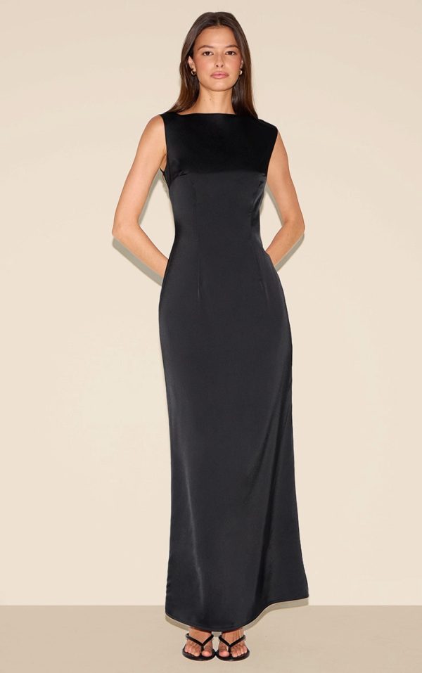 b037069986b8702b2eac80b4304ec2e9c16a1b8a_CNM3627_1_black_bridesmaid_satin_boat_neck_maxi_dress