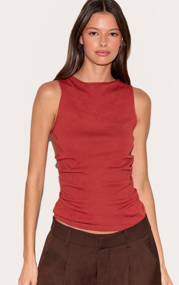 b20ada5d7a06567b711cdd56567ccf0d3cacb551_CNL7685_1_rust_fine_knit_high_neck_sleeveless_top