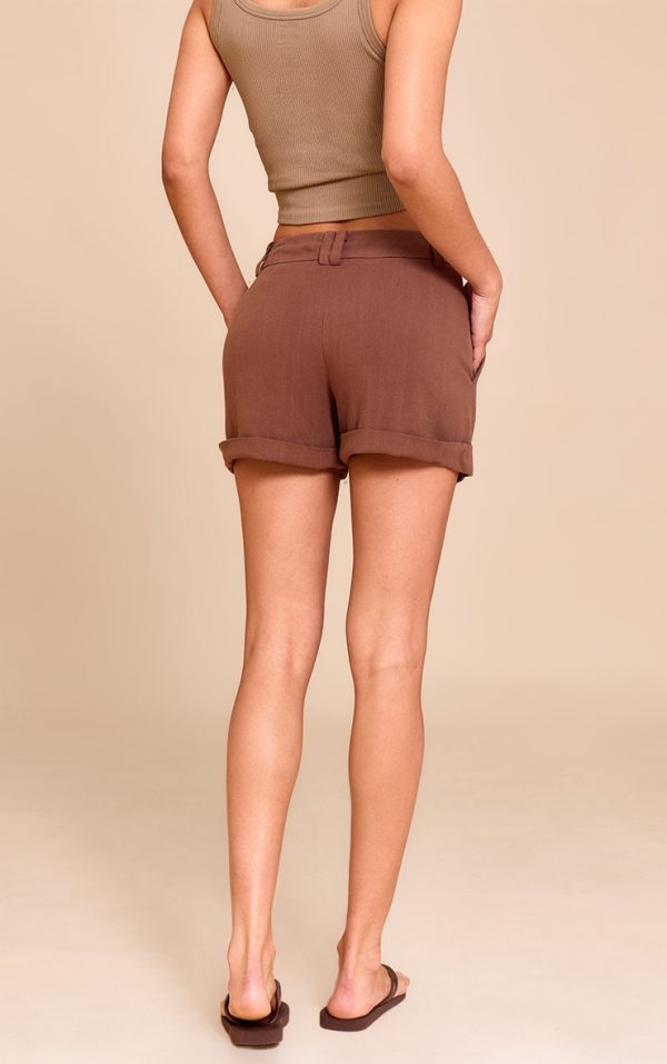 b30acdcffa50c986a6c800cfdd668c63e99dd373_CNM6724_3_chocolate_tailored_linen_look_shorts