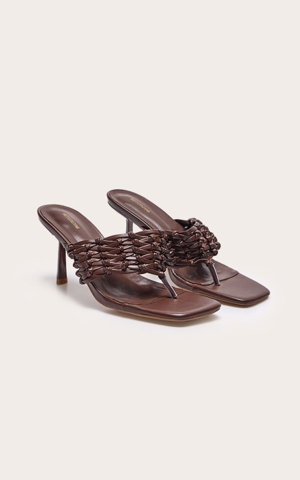 b458ba2f61fcf793ba49e55a3d97b2f46240fff2_CNL8143_2_chocolate_pu_square_toe_thong_woven_strap_mid_heeled_mules