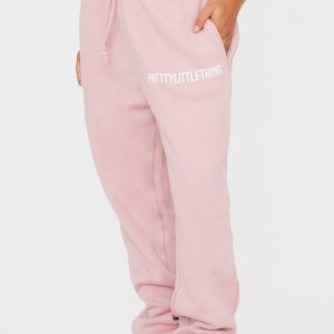 PRETTYLITTLETHING Light Pink High Waist Cuffed Joggers