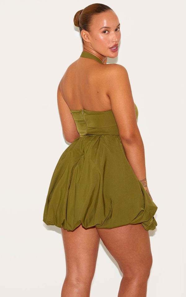 b526ba51533d4b59f1c61fac4ef0421758f9d031_CNK0123_2_plus_khaki_buckle_detail_halterneck_puffball_mini_dress