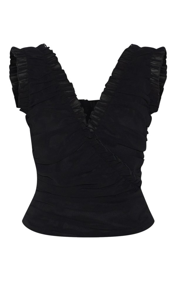 b543234e006b923f842d4569ccff0690caabc50d_CNL9777_5_black_chiffon_ruffle_ruched_sleeveless_top