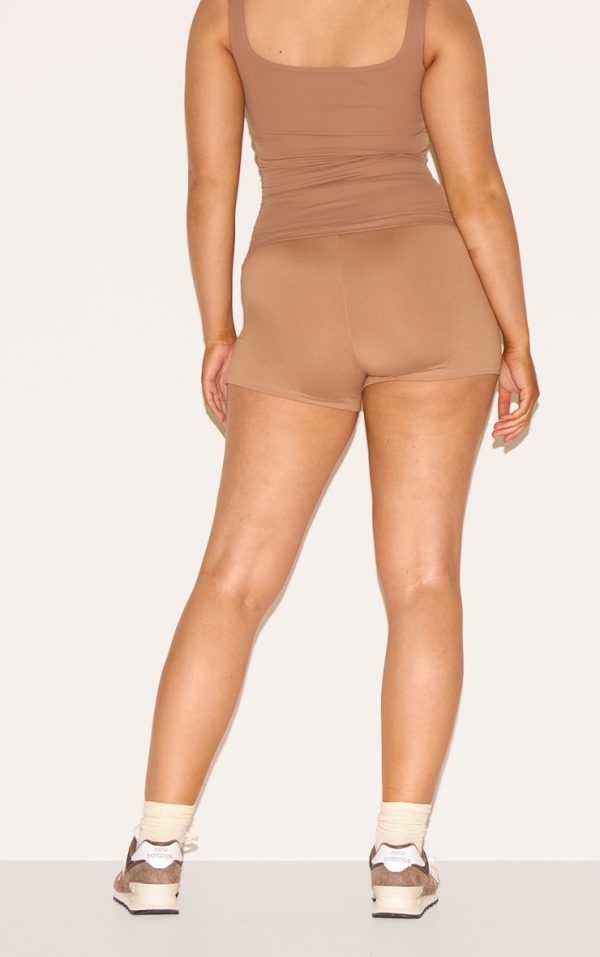 b5a1137c8179b71271db5a9811b75e1beda30067_CNM2831_3_shape_taupe_active_ruched_side_high_waisted_cycling_shorts