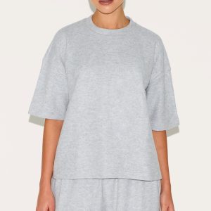 Light Grey Soft Touch Boxy T-shirt