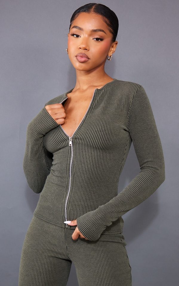 b5e90bf5f1030f803b5e98c9fe73846497113cb0_CNC4489_1_moss_khaki_two_tone_rib_longline_zip_up_top