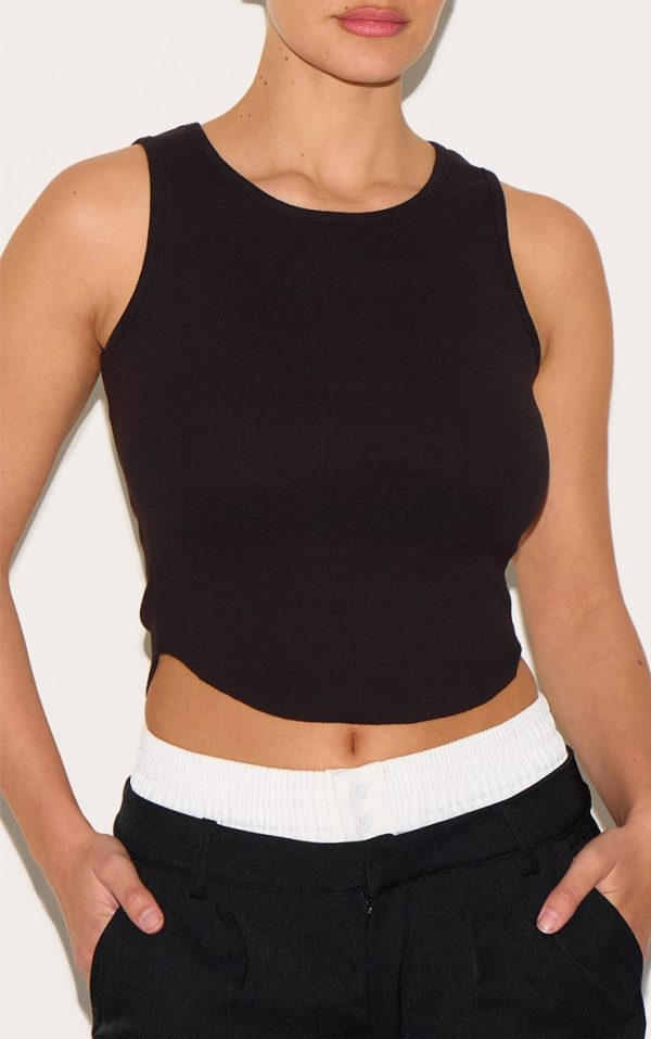 b60f23adbb184bf8e76111af01a8fdc6bd716416_CNM6004_4_black_ribbed_curve_hem_detail_vest_top