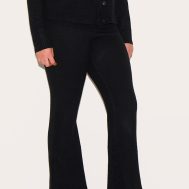 b6c4d4bd35cbbb76df9cc5786d552cf752d78096_CNJ1990_2_plus_black_melange_soft_knit_foldover_waist_flared_trousers
