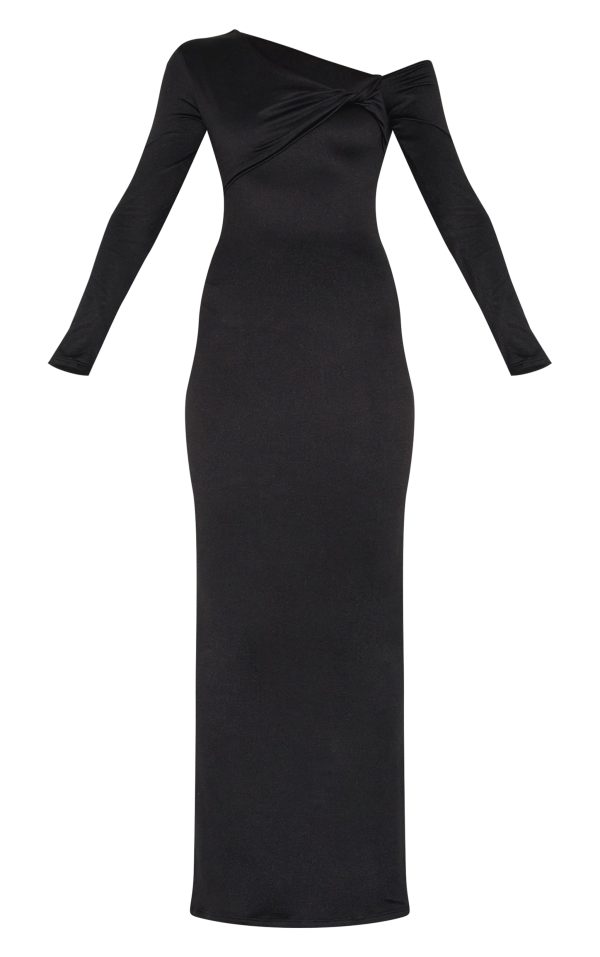 b7d43c5abbadc3defe940bfe10370062953056bd_CNM3145_5_black_double_contour_twist_detail_long_sleeve_maxi_dress