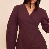 b85780b1504b68d9c7973b95b4dc69060c1162b9_CNM6064_4_deep_chocolate_premium_linen_tailored_cocoon_sleeve_cinched_blazer