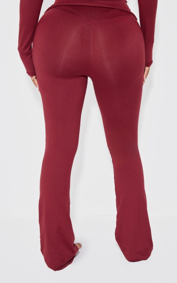 b8aca1182eff0c45b5ae7c9df28341c227dfad4f_CNK0782_3_shape_burgundy_sculpted_foldover_waist_flare_trousers