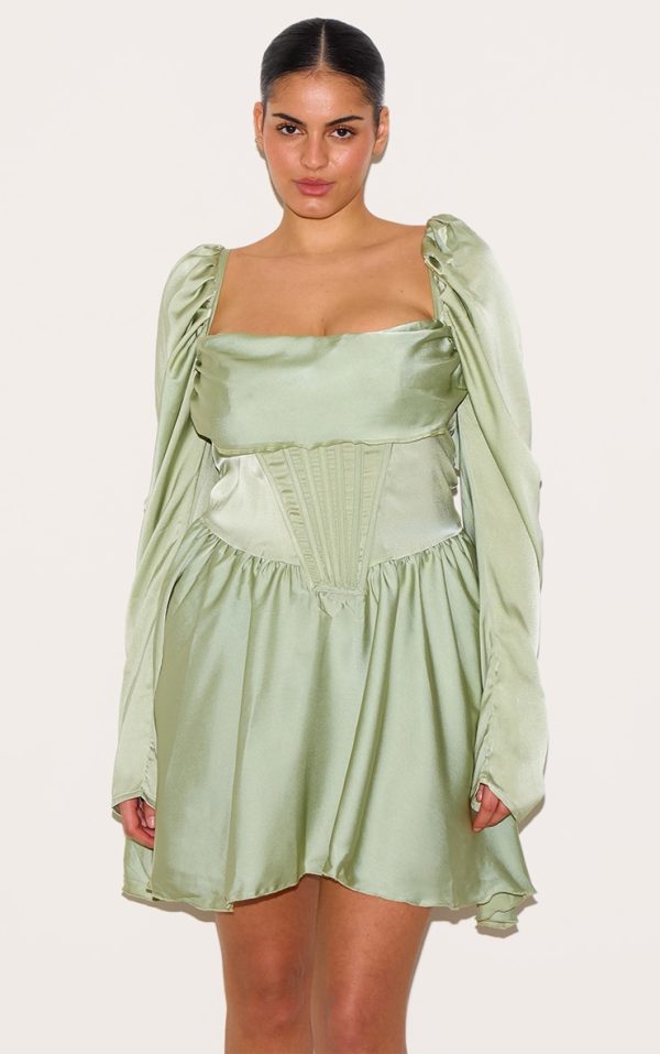 b9104a0e39f2f48ecdd9b450a0785d45ffa89603_CNH8567_3_plus_sage_green_satin_corset_detail_puffball_shift_dress