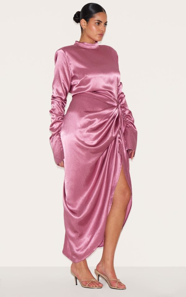 ba0a480fa73839dda67489de9760068b327fbe72_CNM0378_3_plus_deep_rose_high_neck_ruching_detail_satin_midi_dress