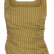 bb1bedc086aa1b74a62008804aadb720aef1baac_CNM4530_5_tall_moss_green_check_squre_neck_ruched_top