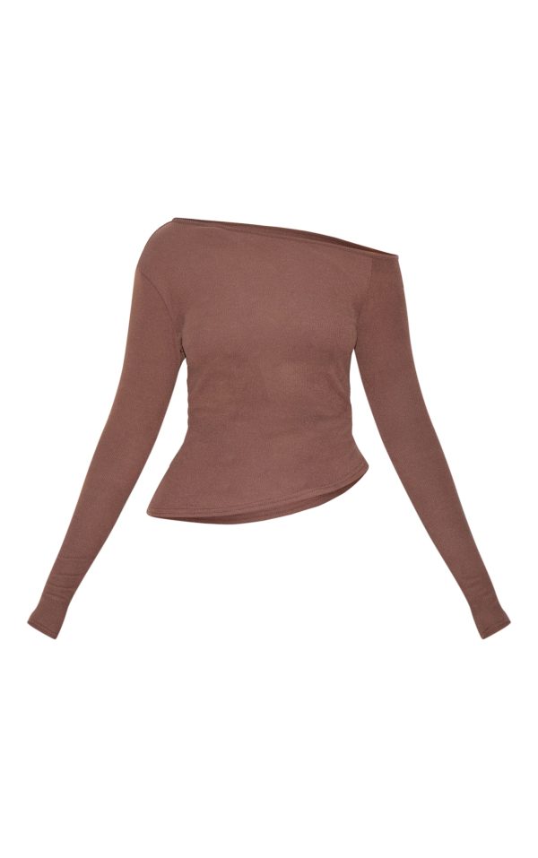 bb9df92302335bc190a9f01b6c7bb1f1a9d98fbc_CNM1440_5_chocolate_soft_touch_rib_asymmetric_long_sleeve_top