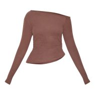 bb9df92302335bc190a9f01b6c7bb1f1a9d98fbc_CNM1440_5_chocolate_soft_touch_rib_asymmetric_long_sleeve_top