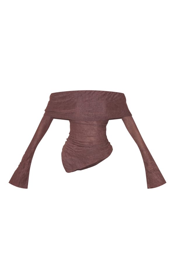 bc9dd63bbe2372b622de8283a8f706c8efe14d1a_CNM4284_5_chocolate_crinkle_mesh_fold_over_detail_bardot_long_sleeve_top