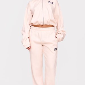 PRETTYLITTLETHING Baby Pink Oversized Cuffed Joggers