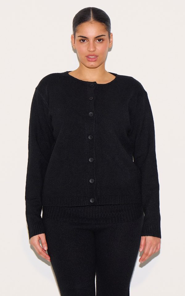 bcca987a485c9f26585e6fb5158f1ffc198e058a_CNJ1991_1_plus_black_melange_soft_knit_basic_button_up_cardigan