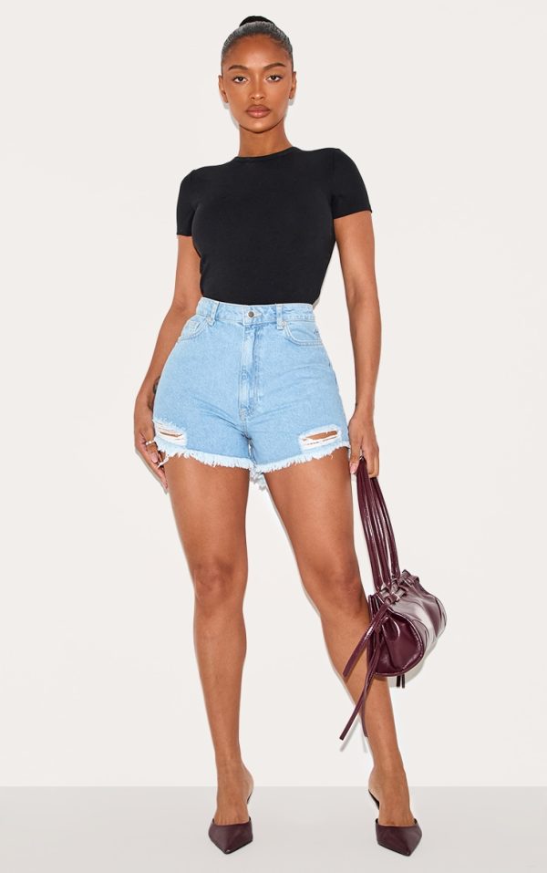 bdee402e972c53c45d2bca9a0806ef87b1e4f81a_CMQ4299_1_prettylittlething_shape_bleach_wash_ripped_denim_shorts