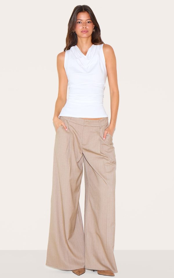 bfe7593069680d92abe5ac571f455be9c51032ee_CNM4291_3_white_cotton_ruched_waist_sleeveless_top