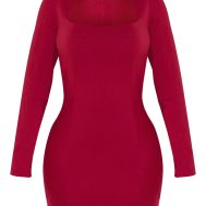 c013c82611901fd3233fb7ef4ab8a4c9295bc8f1_CNM0958_5_shape_berry_stretch_woven_square_neck_long_sleeve_ruched_waist_mini_dress-1