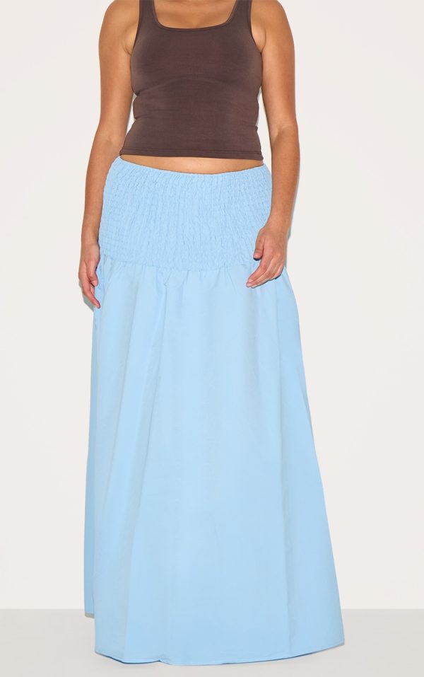 c0ef058e1d9d0d1daf5515aa988e6b5a2e9e73d5_CNM1638_2_plus_baby_blue_shirred_waist_cotton_poplin_maxi_skirt