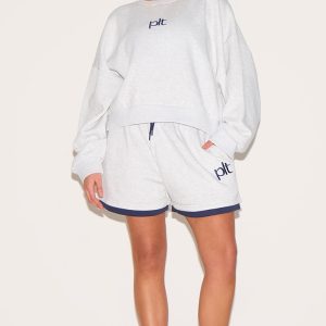 Plus Ash Grey Plt Sweat Short