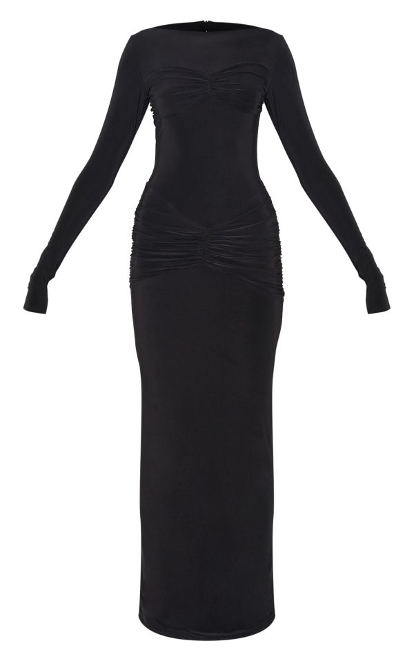 c2746d0560f4c8779146d9bf4a0fc8cda59bb63b_CNM7264_5_black_sinky_ruched_panel_detail_maxi_dress