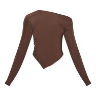 c32def71a6984a7c7eb58fc3101c8407ba221ac6_CNM2385_5_chocolate_soft_touch_asymmetric_ruched_long_sleeve_top