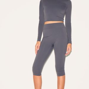 Charcoal Sculpt Pedal Pusher Leggings
