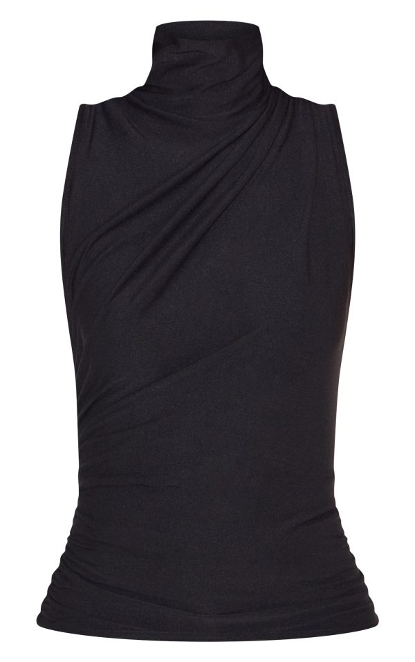 c3f0fe1ea8729a7bacdeac84d48672ccf3b7e453_CNM4277_5_black_soft_touch_ruched_side_high_neck_top