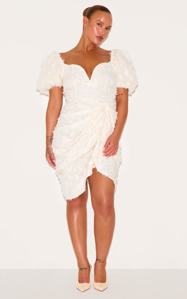 c4fd449679ace2a22918d42b75dfebd0b051b38c_CNJ6127_3_plus_cream_textured_underwired_plunge_drape_bodycon_dress