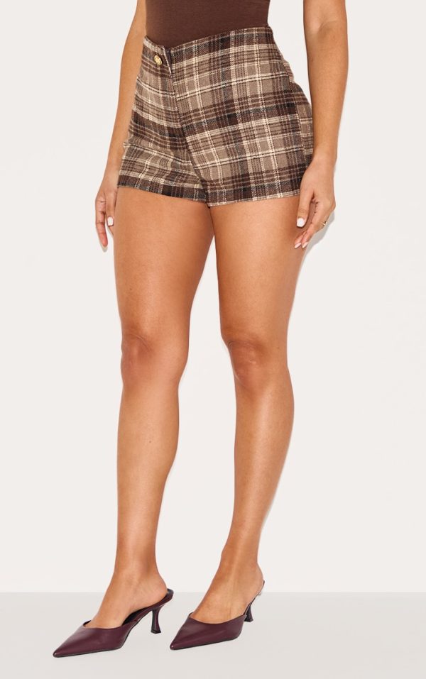 c4fe2123bf23d777641f4d67bd562a182a1aa585_CNM1064_2_petite_brown_check_tailored_mid_rise_shorts