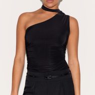 c53c7015fc7c849594c274f2b0e303eb986ceddd_CNM9020_1_petite_black_double_layer_tie_detail_long_top