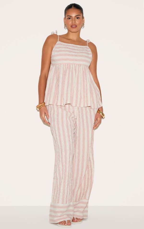 c5a46defdd1948af90bd3fdf76b3ac6ffcc6b5d1_CNM3419_3_plus_pink_woven_textured_striped_floaty_top