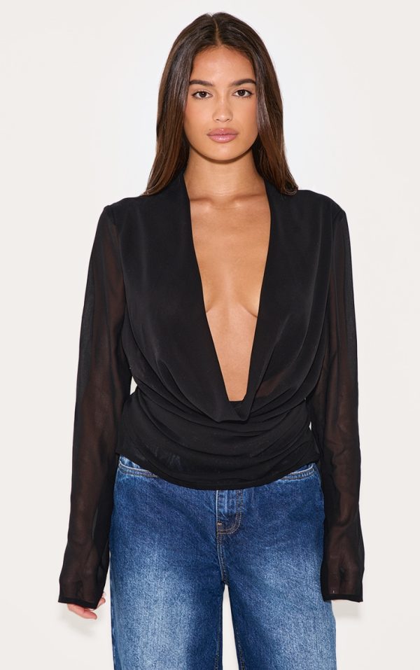 c68e5bfdd563a4ee97e13c3926400668128f1c84_CNL9824_1_black_chiffon_long_sleeve_sheer_cowl_blouse