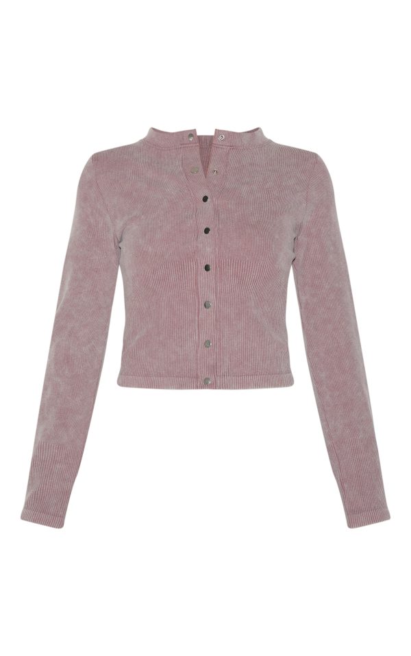 c6c046efce00a45667930623fe7457859b328b63_CNM1923_5_petite_taupe_faded_contour_rib_long_sleeve_button_up_top