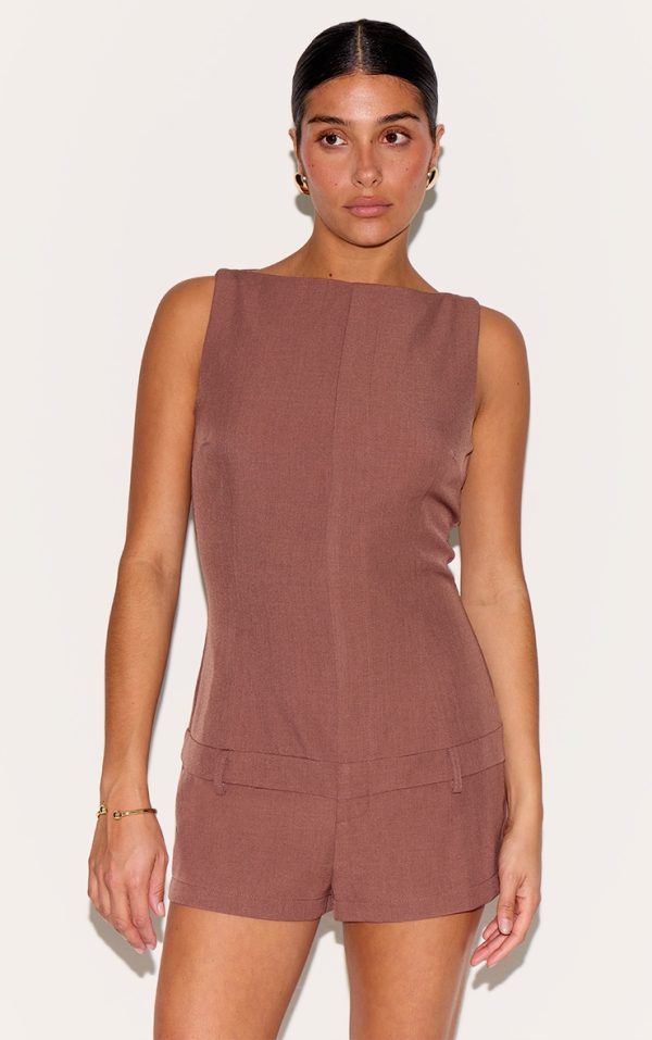 c6e2d2686f7d6032820c16d8c9f4fcd098c3d62e_CNM3509_3_petite_mocha_tailored_boat_neck_playsuit