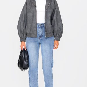 Tall Mid Blue Wash High Waist Long Leg Straight Leg Jeans
