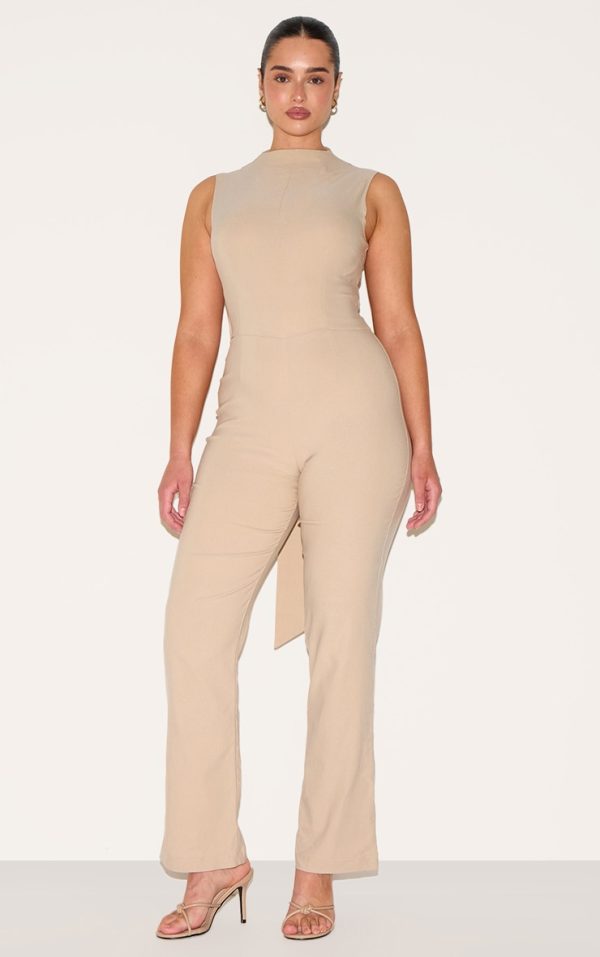 c7ae7550cd21306b5eaf9e73714eec3f1e300da0_CNM3023_2_shape_stone_stretch_woven_tailored_high_neck_wide_leg_jumpsuit