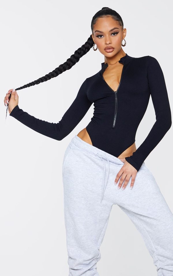 c7da19f39ac74f344c2ca1a2d55aec1207df8794_CMT6658_1_black_contour_rib_zip_up_long_sleeve_bodysuit