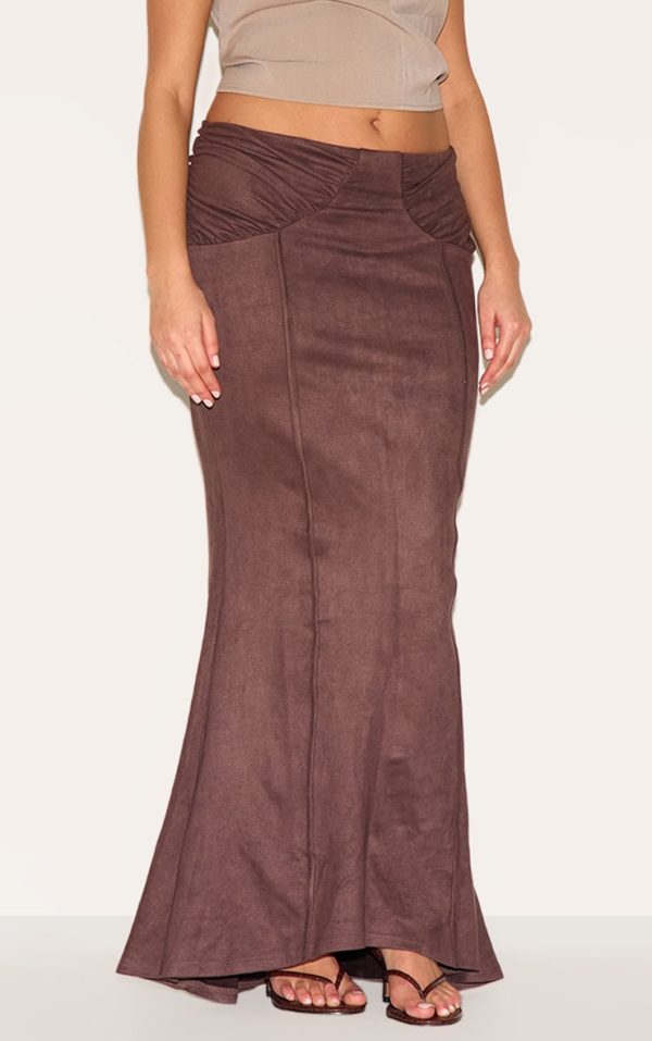 c87ace510ad4bc3d7e006e9141d109ccaa74c106_CNM2552_2_plus_chocolate_faux_suede_ruching_waist_detail_maxi_skirt-1