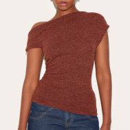 c9228b2a993b3a464392c874dad8fd32f49e09c0_CNL8988_1_brown_textured_ruched_asymmetric_longline_top